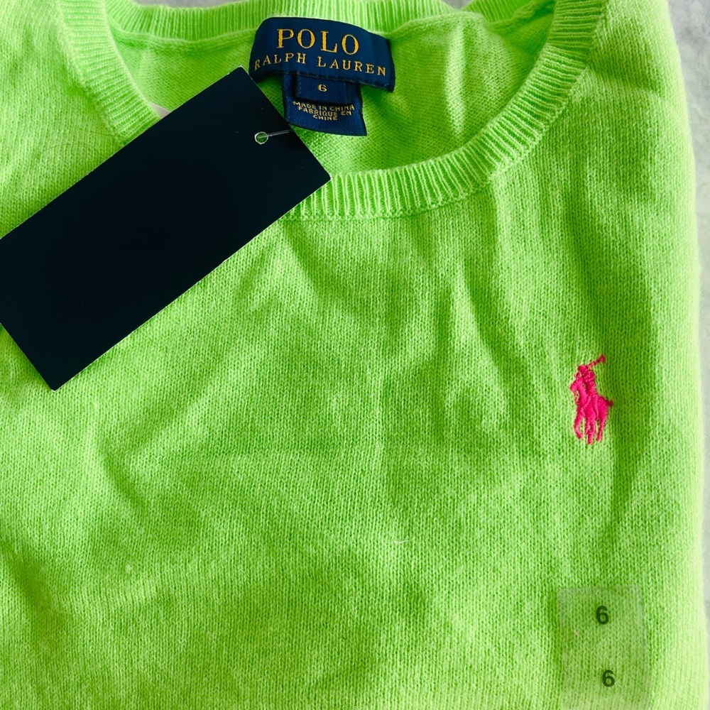 Polo by Ralph Lauren Kids Neon Green Sweater